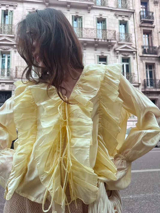 Yellow Ruffled Blouse